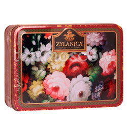 Чай Zylanica шкатулка Red Super Pekoe черный с лепестками подсолнечника и сафлором 100 г ж.б.